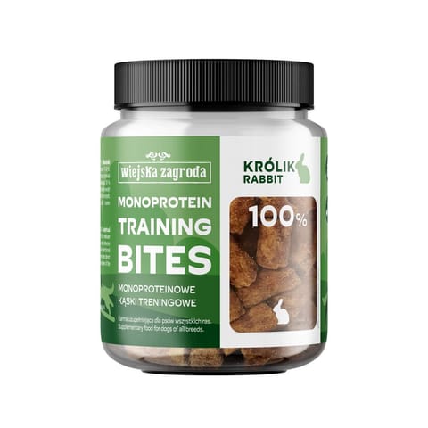 ⁨WIEJSKA ZAGRODA Monoprotein training bites Rabbit - dog treat - 150g⁩ at Wasserman.eu