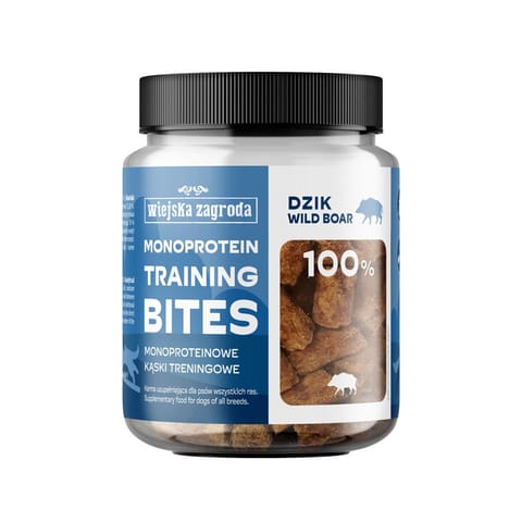 ⁨WIEJSKA ZAGRODA Monoprotein training bites Wild boar - dog treat - 150g⁩ at Wasserman.eu