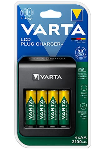 ⁨Ładowarka lcd plug +4x AA 2100mAh Varta⁩ w sklepie Wasserman.eu