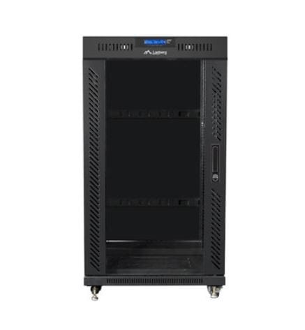 ⁨SZAFA INSTALACYJNA RACK STOJĄCA 19" 22U 600X600 CZARNA DRZWI SZKLANE LCD LANBERG (FLAT PACK) V2⁩ w sklepie Wasserman.eu