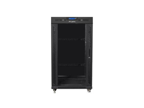 ⁨SZAFA INSTALACYJNA RACK STOJĄCA 19" 22U 600X800 CZARNA DRZWI SZKLANE LCD LANBERG (FLAT PACK) V2⁩ w sklepie Wasserman.eu