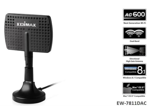 ⁨Edimax EW-7811DAC karta sieciowa WLAN 600 Mbit/s⁩ w sklepie Wasserman.eu