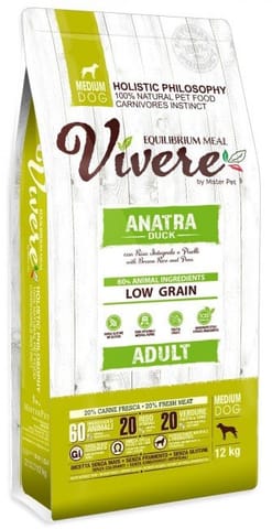 ⁨Vivere Dog Medium Adult Duck 3kg Karma Monobiałkowa z Kaczką⁩ w sklepie Wasserman.eu