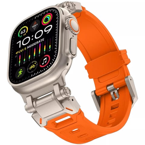 ⁨Pasek bransoleta Alogy Luxury Metal + TPU Band do Apple Watch 42/44/45/49mm Orange⁩ w sklepie Wasserman.eu