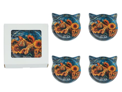 Kpl. 4 podkładek ceramicznych z uszami - Inspirowane malarstwem V. van Gogh (CARMANI) w sklepie Wasserman.eu