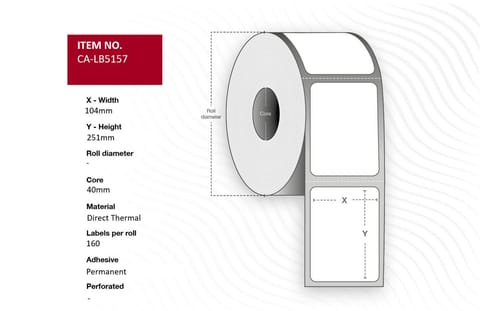 Capture Label 104 x 251mm, Core 40mm, w sklepie Wasserman.eu
