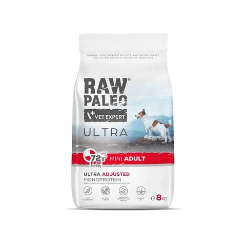 ⁨VetExpert Raw Paleo Ultra Beef Mini Adult - Karma sucha dla psów - 8kg⁩ w sklepie Wasserman.eu