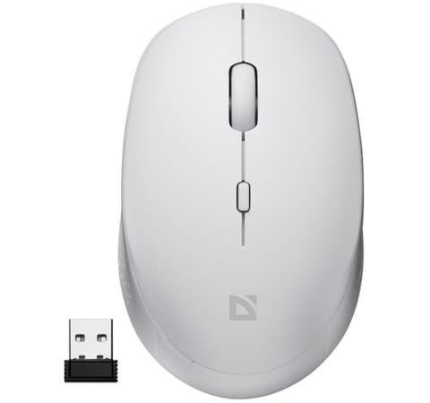 ⁨Mysz bezprzewodowa silent click AURIS MB-027 800/1200/1600 DPI biała⁩ w sklepie Wasserman.eu