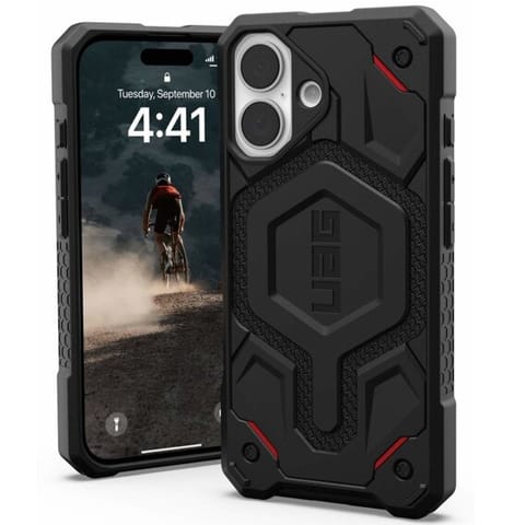 ⁨UAG Monarch Pro - obudowa ochronna do iPhone 16 kompatybilna z MagSafe (kevlar black)⁩ w sklepie Wasserman.eu