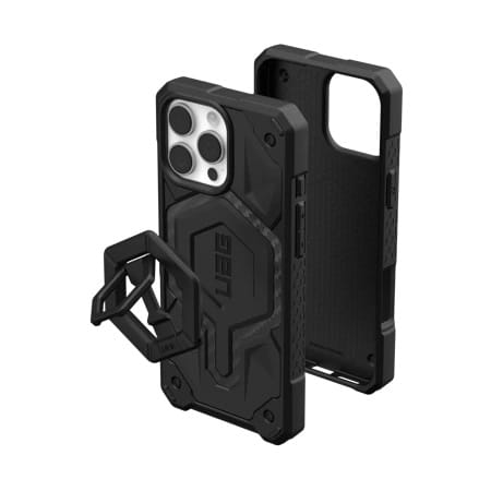 ⁨UAG Monarch Pro Magsafe Bundle - obudowa ochronna do iPhone 16 Pro Max kompatybilna z MagSafe oraz podstawka Magnetic Ring Stand (carbon fiber / black)⁩ w sklepie Wasserman.eu