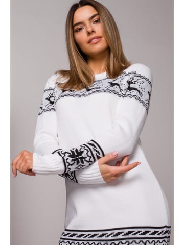 ⁨MXS02 Dress with Christmas motif - white (white color, one size one-size)⁩ at Wasserman.eu