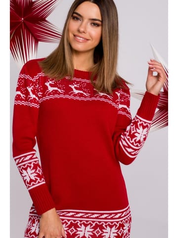 ⁨MXS02 Dress with Christmas motif - red (Red color, universal size)⁩ at Wasserman.eu