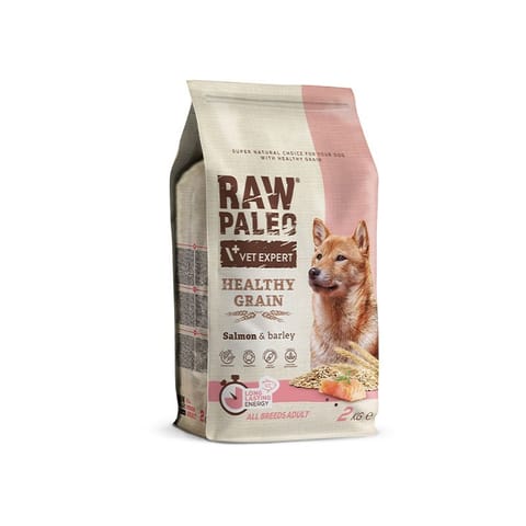 ⁨VET EXPERT Raw Paleo Healthy Grain Adult Salmon and Barley - dry dog ​​food - 2 kg⁩ at Wasserman.eu