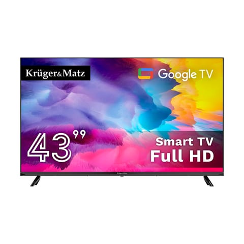 ⁨Telewizor Kruger&Matz 43" FHD Google TV 5.0  DVB-T2/T/C  H.265 HEVC⁩ w sklepie Wasserman.eu