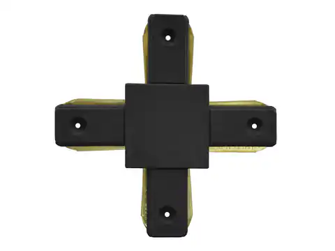 ⁨Łącznik do szyn jednofazowych kształt (+) czarny 230v⁩ w sklepie Wasserman.eu
