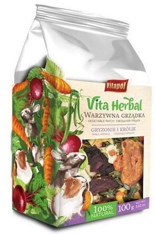 ⁨Vitapol Vita Herbal Vegetable bed for rodents and rabbit 100g⁩ at Wasserman.eu