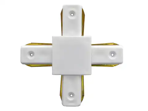⁨Łącznik do szyn jednofazowych kształt (+)  biały 230v⁩ w sklepie Wasserman.eu