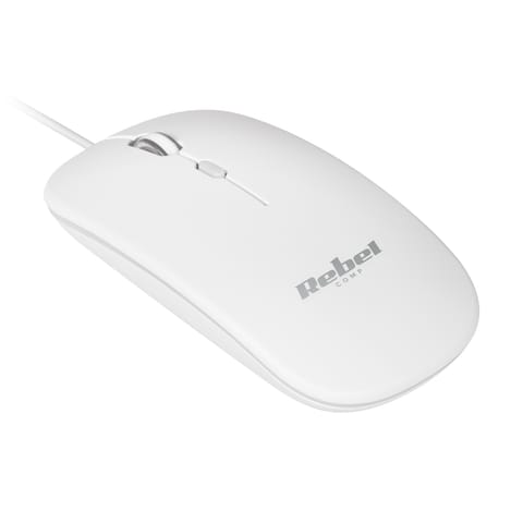⁨Mysz Rebel WDM210 Biała⁩ w sklepie Wasserman.eu
