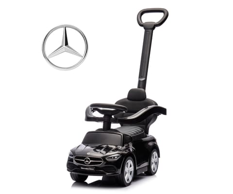 ⁨Milly Mally Pojazd z rączką MERCEDES C-Class Deluxe Black⁩ w sklepie Wasserman.eu