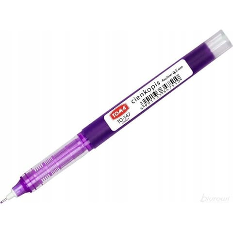 ⁨Cienkopis kapilarny 0,5mm fioletowy TO-347 TOMA⁩ w sklepie Wasserman.eu
