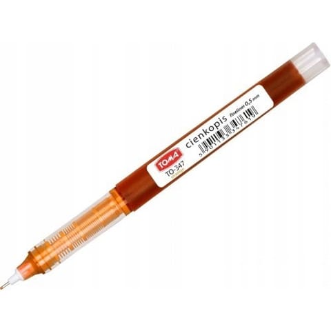 ⁨Cienkopis kapilarny 0,5mm pomarańczowy TO-347 TOMA⁩ w sklepie Wasserman.eu