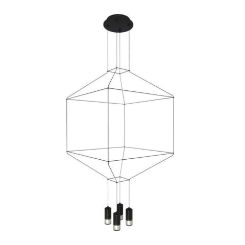 ⁨Pendant lamp LINEA-4 black 45 cm (Matt black)⁩ at Wasserman.eu