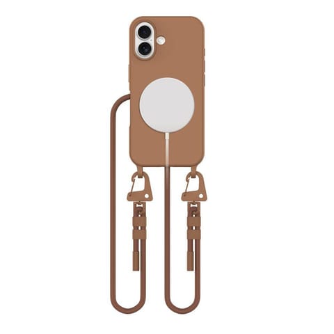 ⁨Etui IPHONE 16 Tech-Protect Magnecklace MagSafe Chocolate brązowe⁩ w sklepie Wasserman.eu