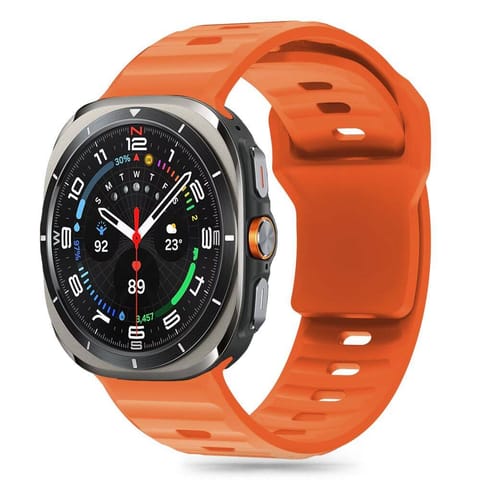 ⁨Pasek do SAMSUNG GALAXY WATCH ULTRA (47MM) Tech-Protect Silicone pomarańczowe⁩ w sklepie Wasserman.eu