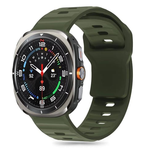 ⁨Pasek do SAMSUNG GALAXY WATCH ULTRA (47MM) Tech-Protect Silicone Olive zielone⁩ w sklepie Wasserman.eu