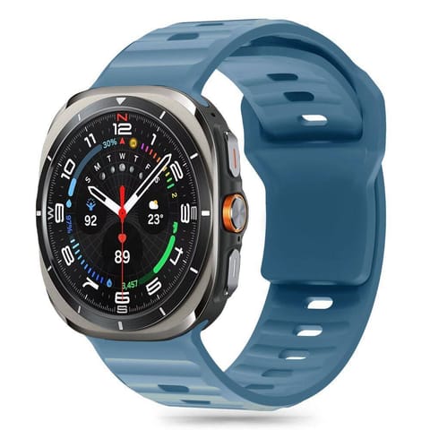 ⁨Pasek do SAMSUNG GALAXY WATCH ULTRA (47MM) Tech-Protect Silicone Montego niebieskie⁩ w sklepie Wasserman.eu