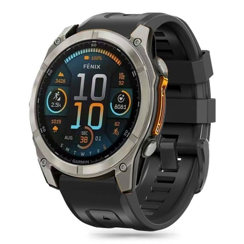 ⁨Pasek do GARMIN FENIX 5X / 5X PLUS / 6X / 6X PRO / 7X / 8 (51MM) Tech-Protect Silicone czarne⁩ w sklepie Wasserman.eu