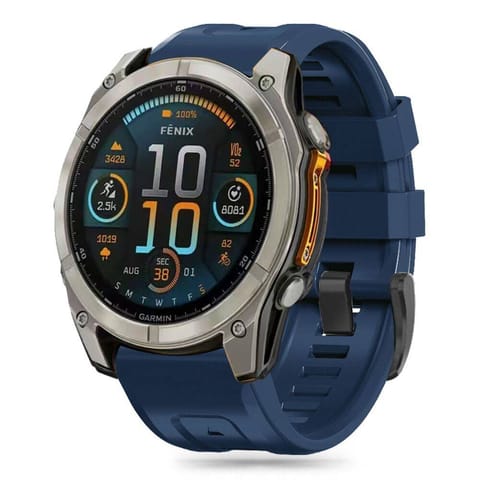 ⁨Pasek do GARMIN FENIX 5X / 5X PLUS / 6X / 6X PRO / 7X / 8 (51MM) Tech-Protect Silicone granatowe⁩ w sklepie Wasserman.eu