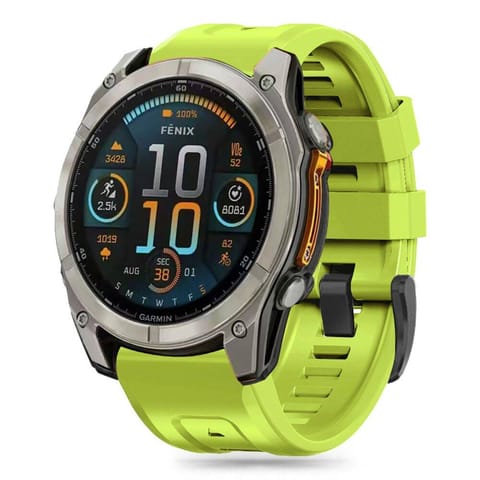 ⁨Pasek do GARMIN FENIX 5X / 5X PLUS / 6X / 6X PRO / 7X / 8 (51MM) Tech-Protect Silicone limonkowe⁩ w sklepie Wasserman.eu