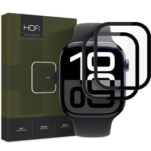 ⁨Szkło Hybrydowe APPLE WATCH 10 (46MM) HOFI Hybrid Pro+ czarne⁩ w sklepie Wasserman.eu