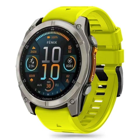 ⁨Pasek do GARMIN FENIX 5X / 5X PLUS / 6X / 6X PRO / 7X / 8 (51MM) Tech-Protect Silicone limonkowe⁩ w sklepie Wasserman.eu