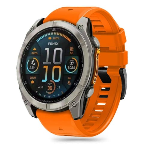 ⁨Pasek do GARMIN FENIX 5X / 5X PLUS / 6X / 6X PRO / 7X / 8 (51MM) Tech-Protect Silicone pomarańczowe⁩ w sklepie Wasserman.eu