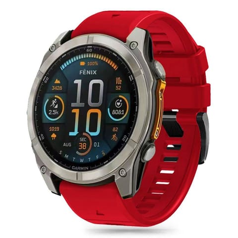 ⁨Pasek do GARMIN FENIX 5X / 5X PLUS / 6X / 6X PRO / 7X / 8 (51MM) Tech-Protect Silicone czerwone⁩ w sklepie Wasserman.eu