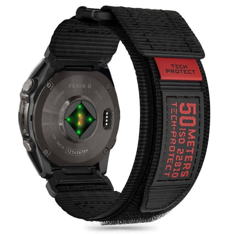 ⁨Pasek do GARMIN FENIX 5X / 5X PLUS / 6X / 6X PRO / 7X / 8 (51MM) Tech-Protect Scout Pro czarne⁩ w sklepie Wasserman.eu