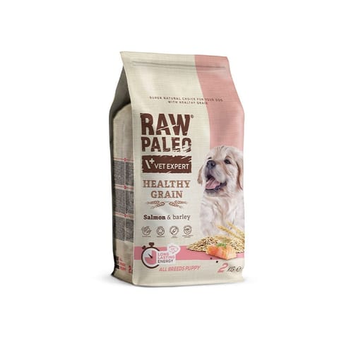 ⁨VET EXPERT Raw Paleo Healthy Grain Puppy Salmon and barley - dry dog ​​food - 2 kg⁩ at Wasserman.eu