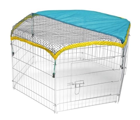 KERBL Modular Playpen for dogs, cats, rabbits - 6 elements 56.5x56.5 cm with doors at Wasserman.eu