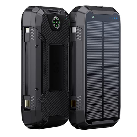 ⁨PowerNeed S20000Q mobile device charger Universal Black Lightning, Solar, USB Wireless charging Fast charging Outdoor⁩ at Wasserman.eu