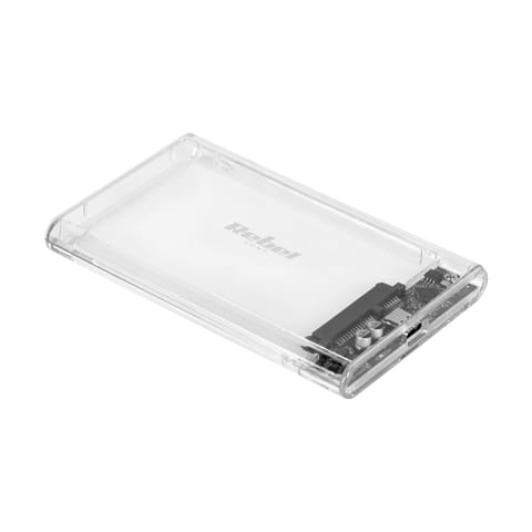 ⁨Obudowa dysku 2,5" SATA USB C 3.1  Rebel przeźroczysta⁩ w sklepie Wasserman.eu