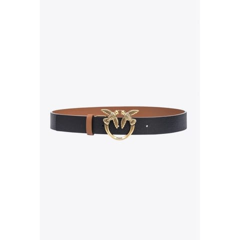 ⁨Pasek Pinko Love Berry H3 Belt (3 cm) 100125A0F1 (kolor Czarny. Złoty, rozmiar M)⁩ w sklepie Wasserman.eu