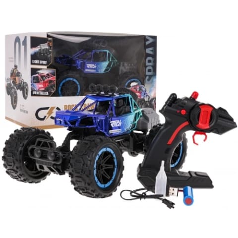 ⁨Crawler REAL ROCK z Funkcją Dymu R/C Niebieski⁩ w sklepie Wasserman.eu