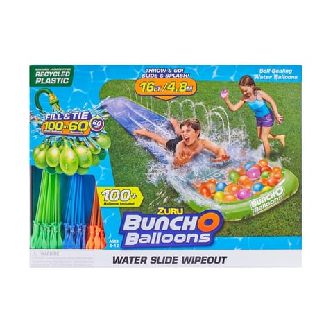 ⁨Water Slide Wipeout 1-lane, 3 set of water balloons⁩ at Wasserman.eu