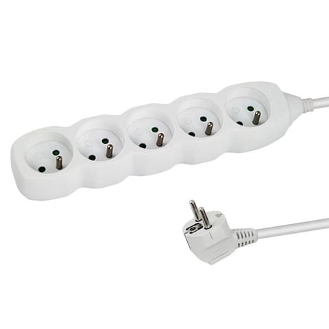 ⁨Esperanza ELK207W Power strip 5GN/1.5M White⁩ at Wasserman.eu