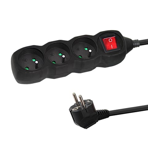 ⁨Esperanza ELK210K Power strip 3GN/1,5M Black⁩ at Wasserman.eu