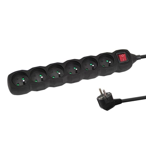 ⁨Esperanza ELK217K Power strip 6GN/1,5M Black⁩ at Wasserman.eu