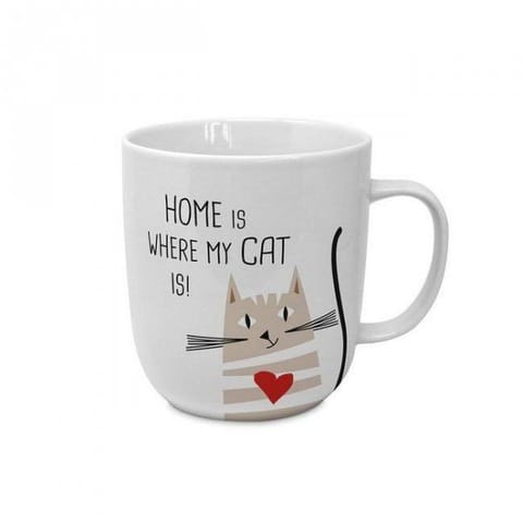 ⁨„Home Cat” Kubek Porcelanowy 350 ml⁩ w sklepie Wasserman.eu