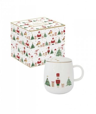 ⁨Magia Świąt Dziadek do Orzechów Kubek Porcelanowy z Zaprzaczem w Ozdobnym Pudełku 450 ml⁩ w sklepie Wasserman.eu